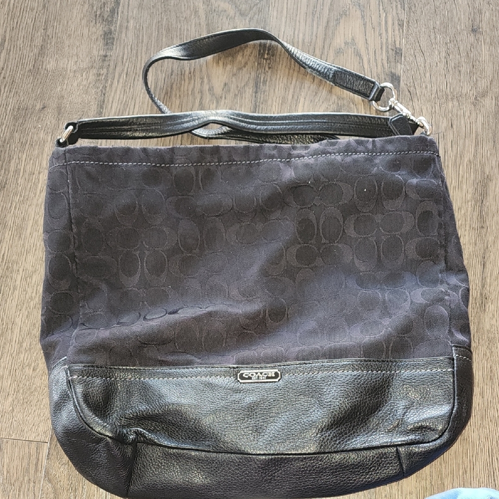 Coach Black Textured Shoulder Bag